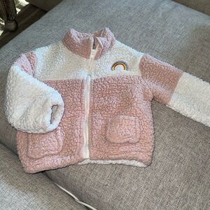 18-24 M fuzzy soft rainbow jacket